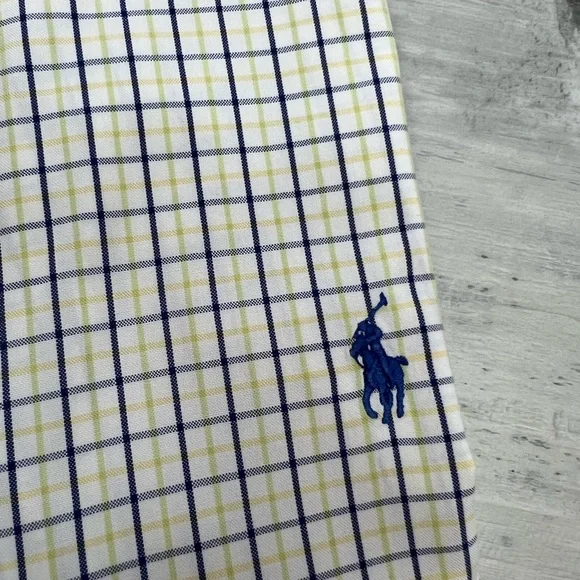 Polo Ralph Lauren White w/ Yellow, Navy & Green Plaid Shirt L - Picture 4 of 4